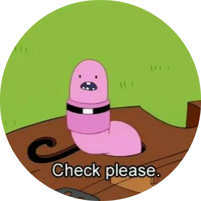 Shelby the worm from Adventure Time.
